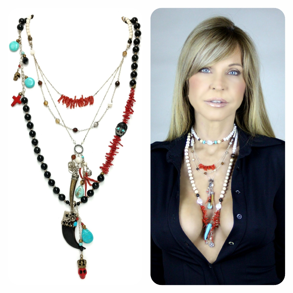 Kinley Sterling Silver Horn And Skull Necklace
